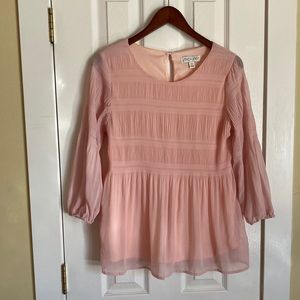 Gorgeous NWOT She+Sky pleated long sleeve top cute and demure